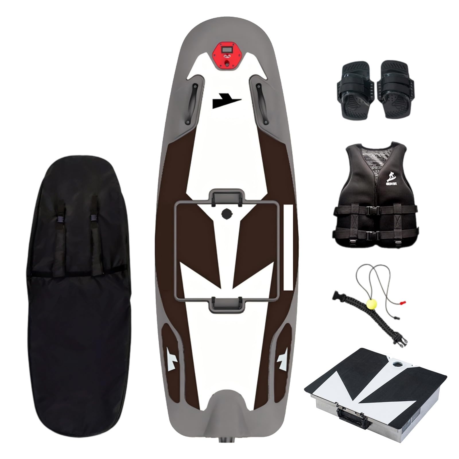 High-Speed Electric Surfboard 12/14/16KW Water Jet Surf Board, Max-Speed of 55/60 KM/h, Battery Life of 50-100/60-120 Min, IP67 Waterproof, Electric Jet Surfboard for Adult, Ship from US