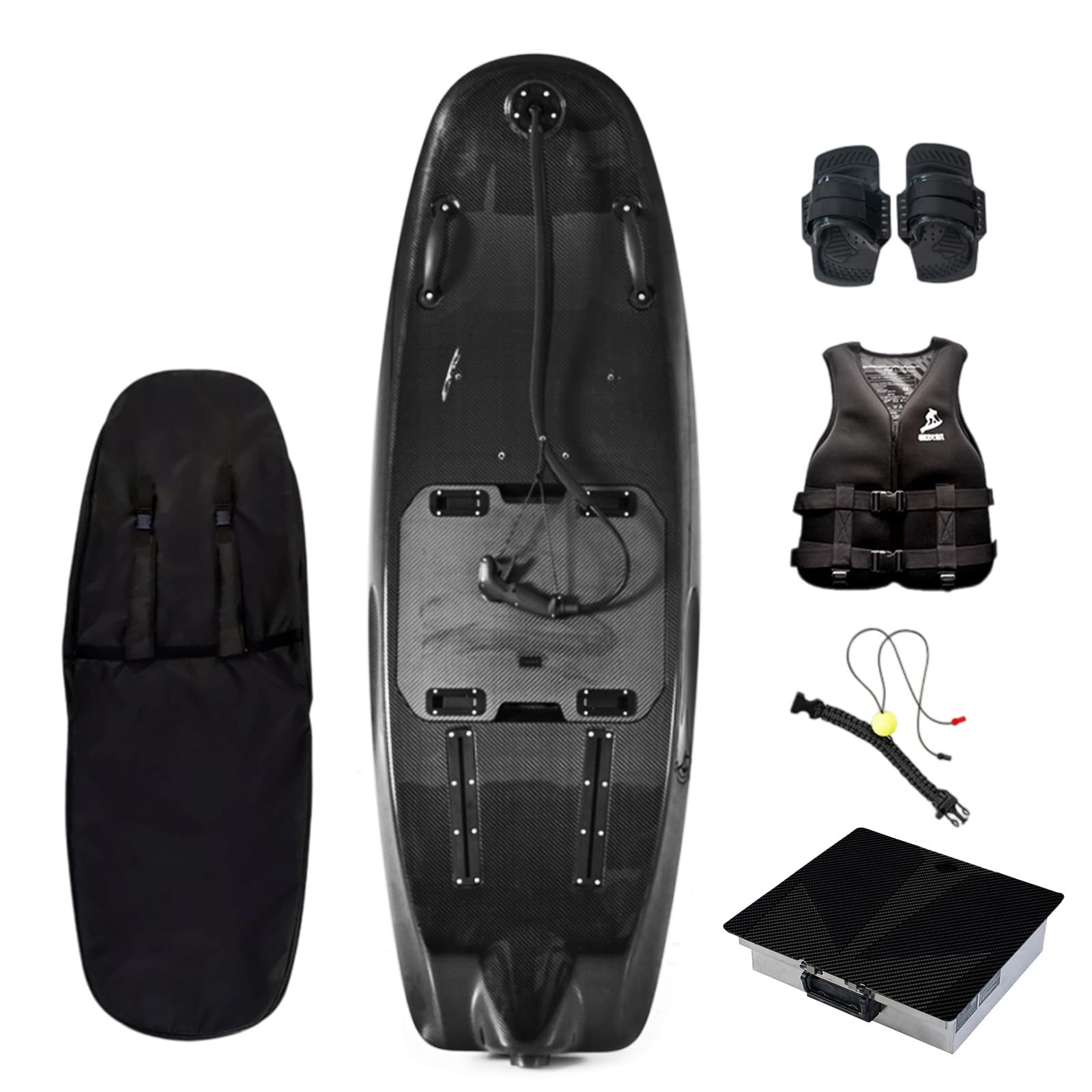 High-Speed Electric Surfboard 12/14/16KW Water Jet Surf Board, Max-Speed of 55/60 KM/h, Battery Life of 50-100/60-120 Min, IP67 Waterproof, Electric Jet Surfboard for Adult, Ship from US